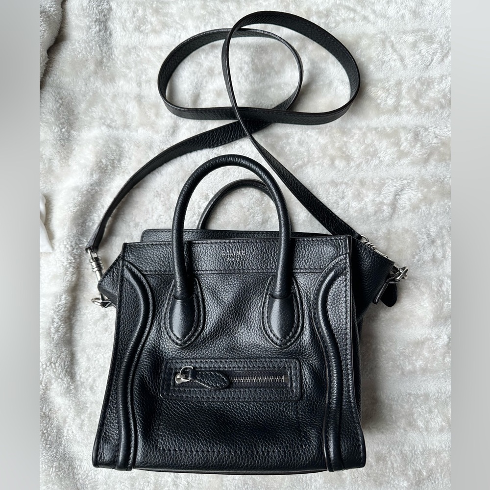 Celine Black Nano Luggage Bag